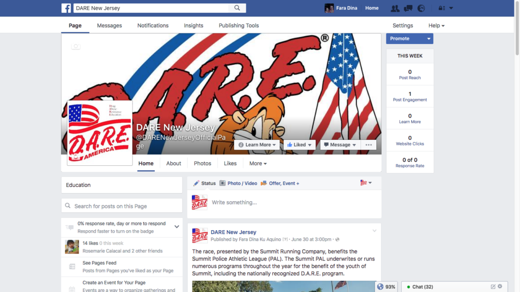 D.A.R.E. New Jersey Facebook Page D.A.R.E. New Jersey Facebook Page