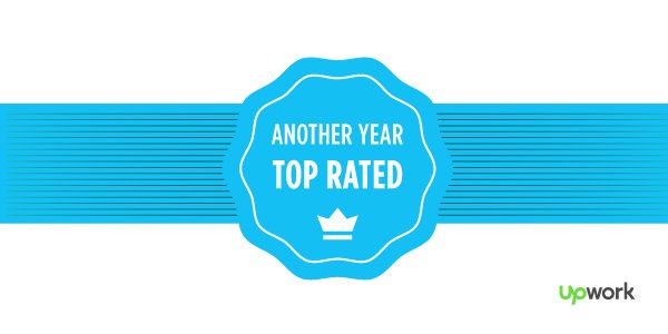 Another Great Year as a Top Rated Professional on Upwork