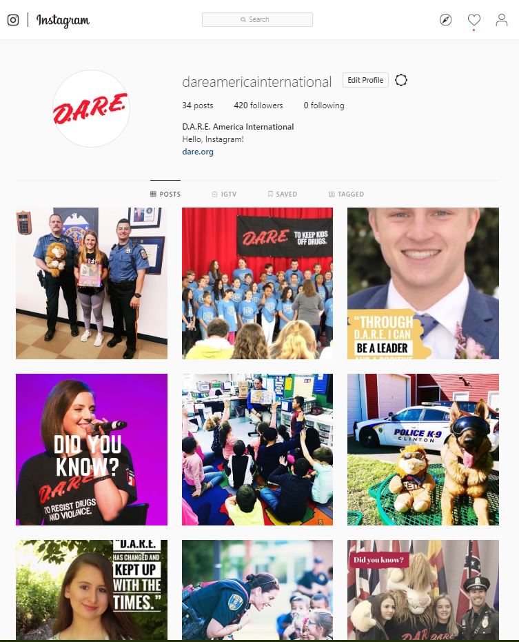 D.A.R.E. on Instagram