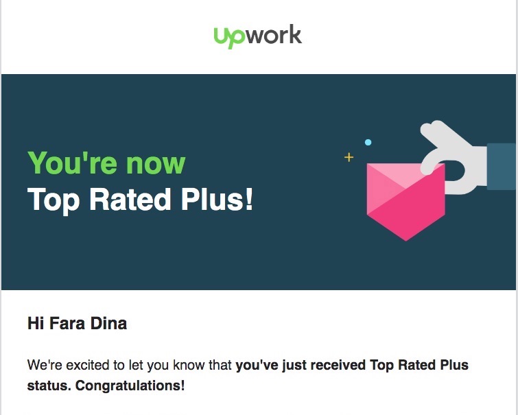 Top Rated Plus on Upwork